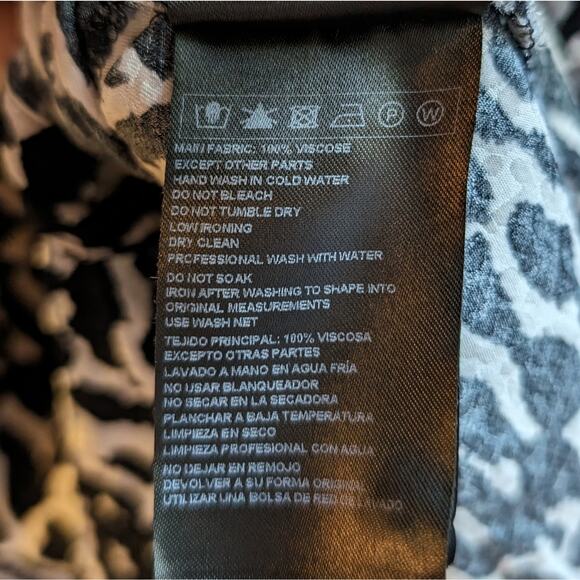 ba&sh Oia Knee Length Printed Black and White Dress, size S - Picture 8 of 8